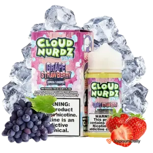 خرید جویس کلود نوردز توت فرنگی انگور یخ CLOUD NURDZ GRAPE STRAWBERRY ICED