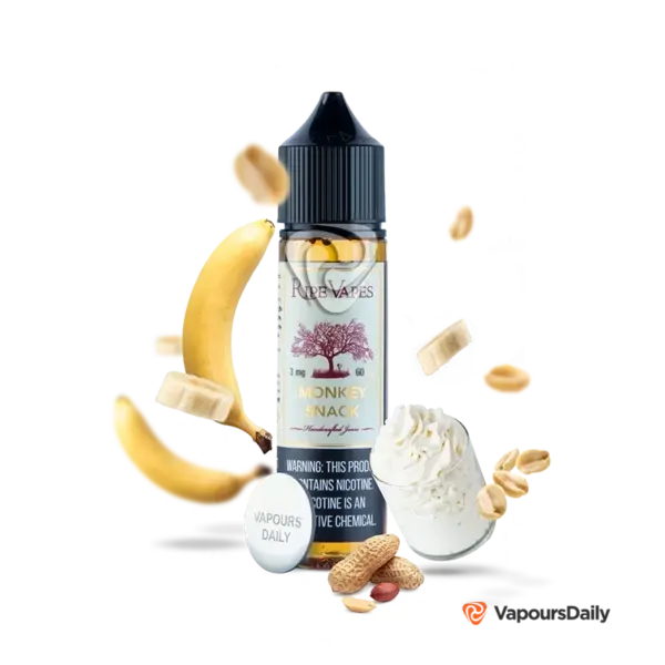 خرید جویس بادام زمینی موز RIPE VAPES MONKEY SNACK