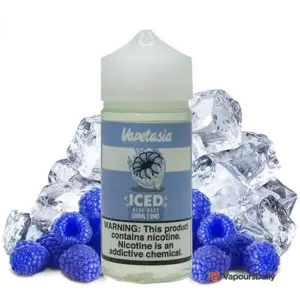 خرید جویس ویپ تازیا تمشک آبی یخ VAPETASIA ICED BLUE RAZZ 100ML