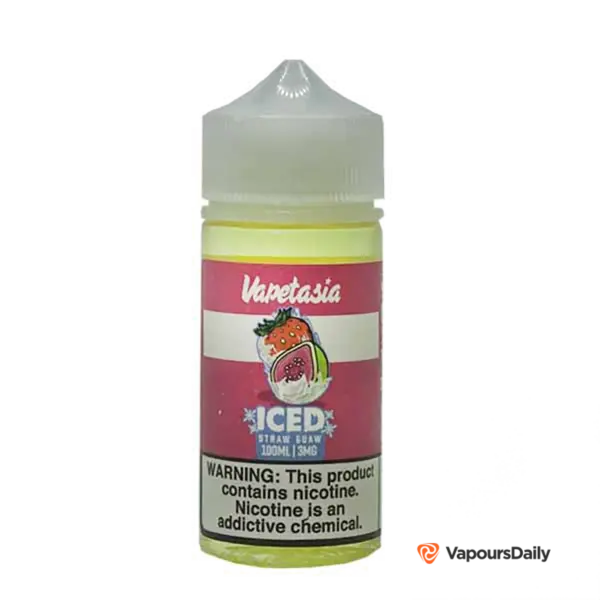 خرید جویس ویپ تازیا توت‌فرنگی گواوا یخ VAPETASIA ICED STRAW GUAW 100ML