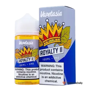 خرید جویس ویپ تازیا تنباکو وانیل فندق کاستارد VAPETASIA ROYALTY 2 100ML