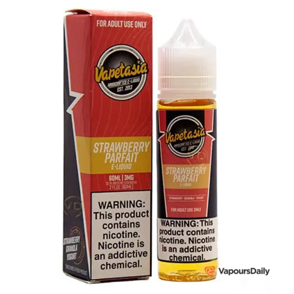 خرید جویس ماست توت فرنگی VAPETASIA STRAWBERRY PARFAIT