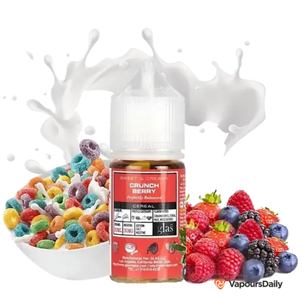 خرید سالت شیر و غلات توت فرنگی تمشک GLAS CRUNCH BERRY