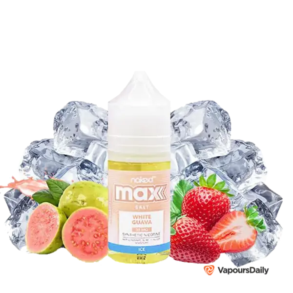 خرید سالت نیکد گواوا توت فرنگی یخ NKD MAX WHITE GUAVA ICE