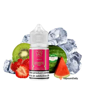 خرید سالت پاد سالت توت فرنگی هندوانه یخ (30میل) Pod Salt Strawberry Watermelon Kiwi Ice